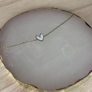 bracelet coeur blanc