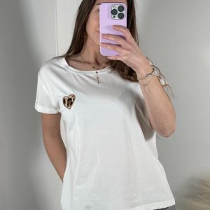 t shirt cœur léopard