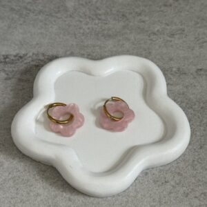 boucles d'oreilles flora rose