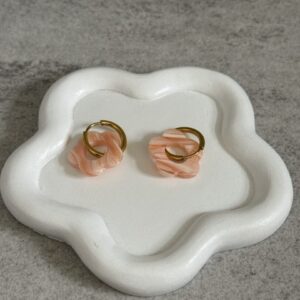 boucles d'oreilles flora corail